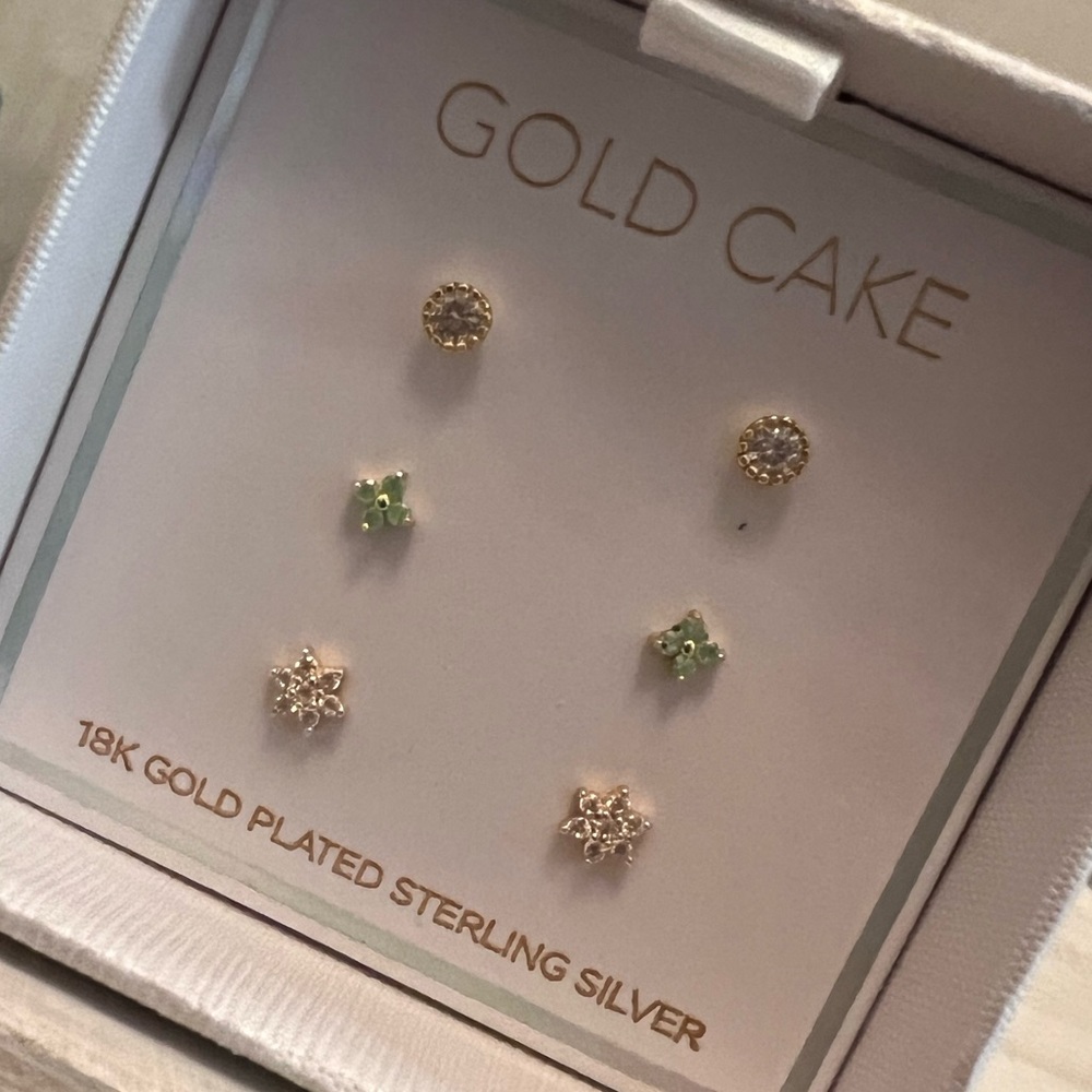 ⚡️Gold Cake Three Earring Set - Picture 2 of 3